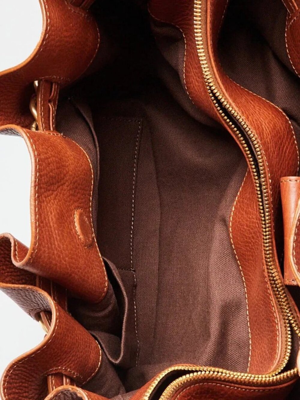 Burberry Brown Pebbled Leather Margaret Shoulder Bag - Picture 11 of 12